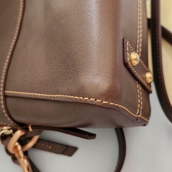 Dooney & Bourke Brown Florentine Crossbody Shoulder Bag  LIKE NEW - Picture 5 of 10